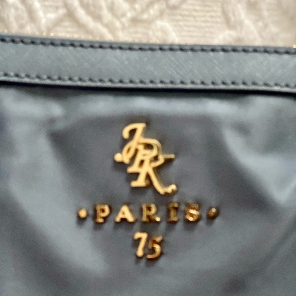 JPK Paris Nylon Shopping Tote Bag | Silver Blue Grey | Preowned - Picture 8 of 9